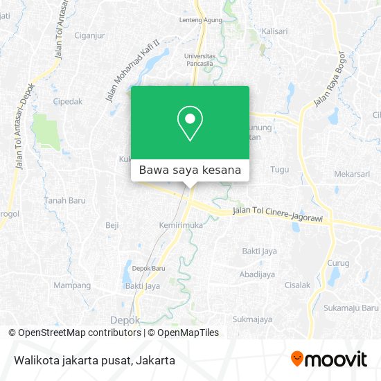 Peta Walikota jakarta pusat