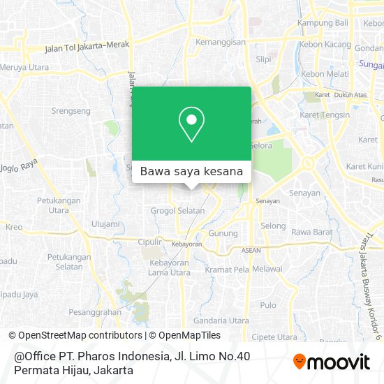Peta @Office PT. Pharos Indonesia, Jl. Limo No.40 Permata Hijau