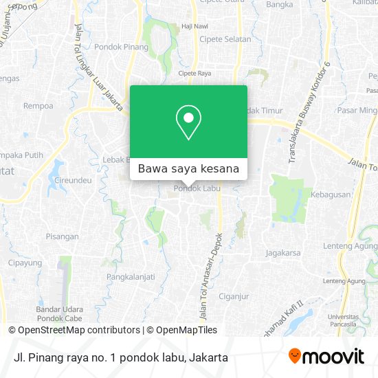 Peta Jl. Pinang raya no. 1 pondok labu