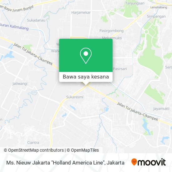 Peta Ms. Nieuw Jakarta "Holland America Line"