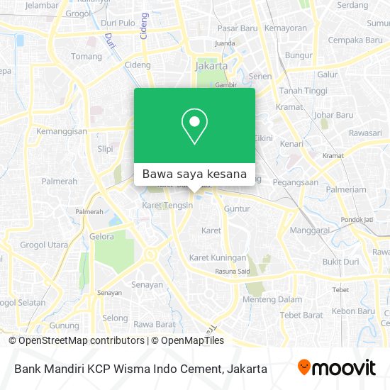 Peta Bank Mandiri KCP Wisma Indo Cement