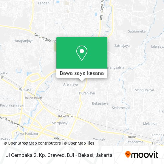 Peta Jl Cempaka 2, Kp. Crewed, BJI - Bekasi