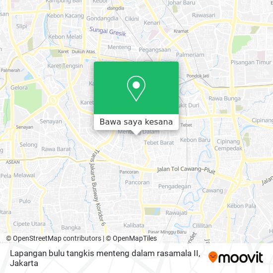 Peta Lapangan bulu tangkis menteng dalam rasamala II