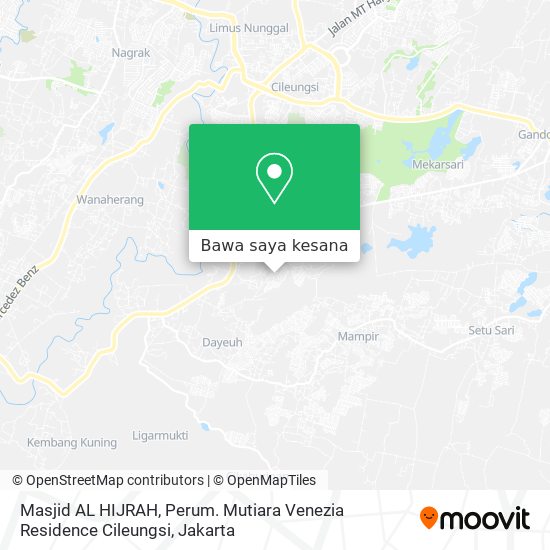 Peta Masjid AL HIJRAH, Perum. Mutiara Venezia Residence Cileungsi