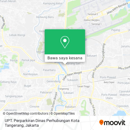 Peta UPT. Perparkiran Dinas Perhubungan Kota Tangerang