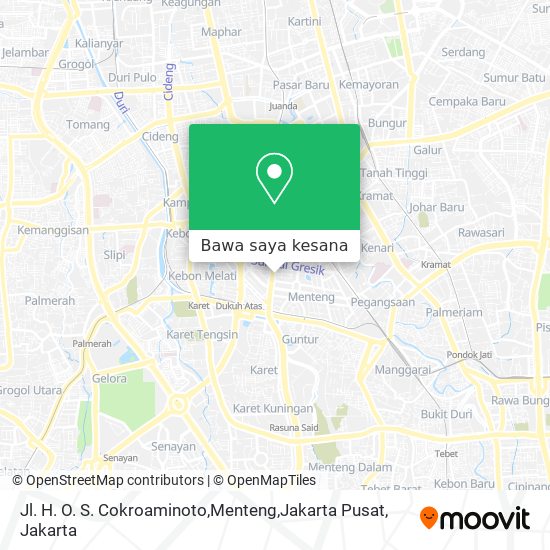 Peta Jl. H. O. S. Cokroaminoto,Menteng,Jakarta Pusat