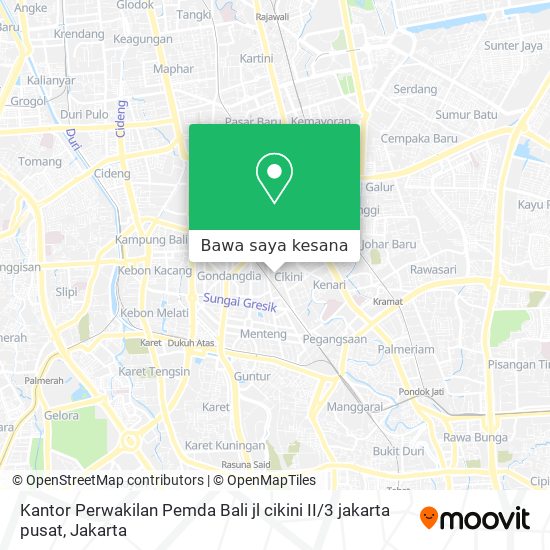 Peta Kantor Perwakilan Pemda Bali jl cikini II / 3 jakarta pusat