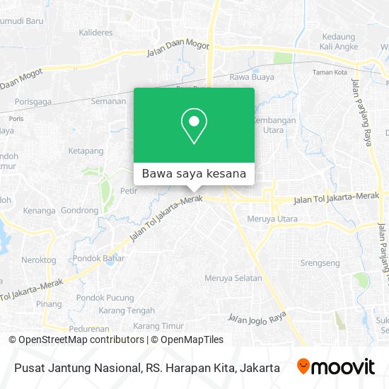 Peta Pusat Jantung Nasional, RS. Harapan Kita