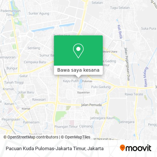 Peta Pacuan Kuda Pulomas-Jakarta Timur