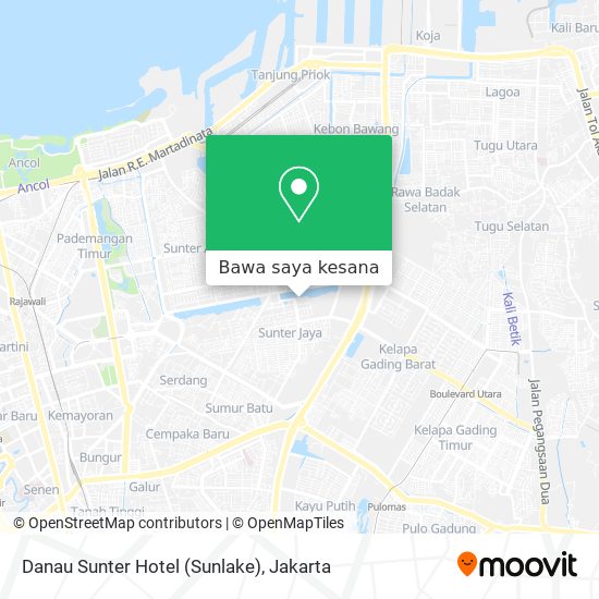 Peta Danau Sunter Hotel (Sunlake)