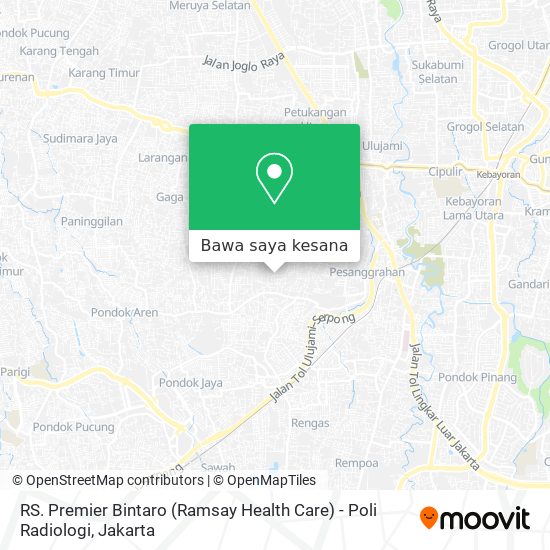 Peta RS. Premier Bintaro (Ramsay Health Care) - Poli Radiologi