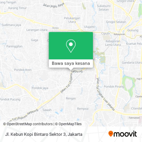 Peta Jl. Kebun Kopi Bintaro Sektor 3
