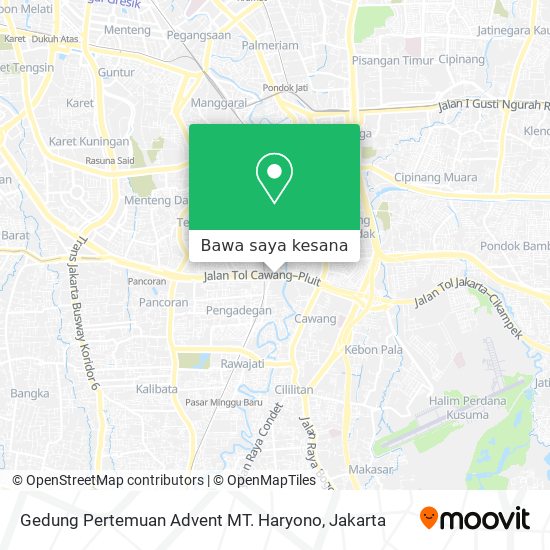 Peta Gedung Pertemuan Advent MT. Haryono