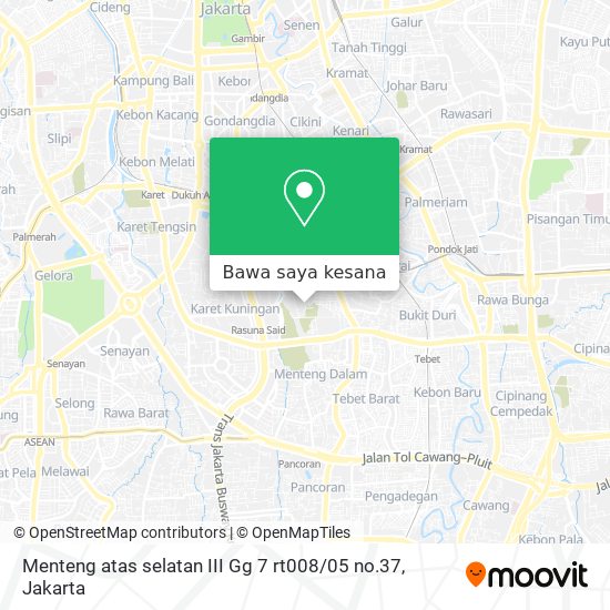 Peta Menteng atas selatan III Gg 7 rt008 / 05 no.37