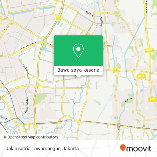 Peta Jalan satria, rawamangun