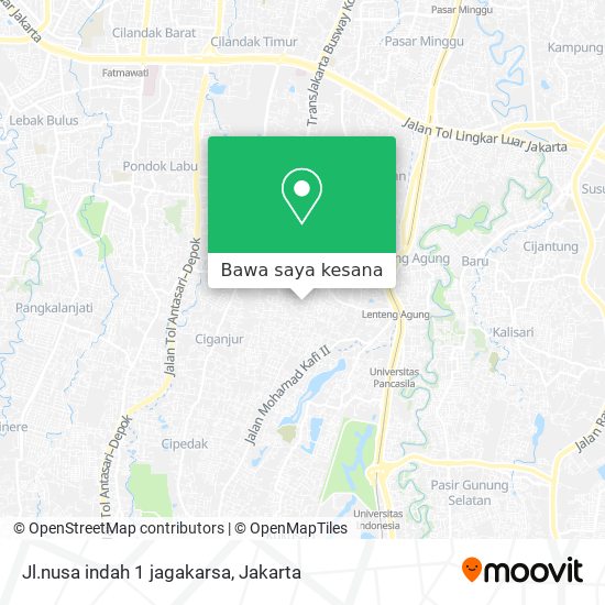 Peta Jl.nusa indah 1 jagakarsa