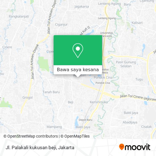 Peta Jl. Palakali kukusan beji