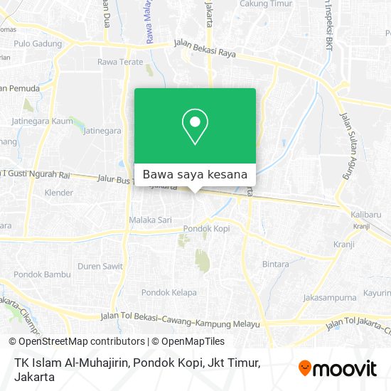 Peta TK Islam Al-Muhajirin, Pondok Kopi, Jkt Timur