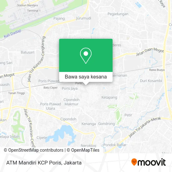 Peta ATM Mandiri KCP Poris