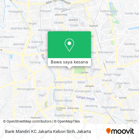 Peta Bank Mandiri KC Jakarta Kebon Sirih