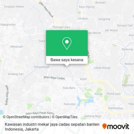 Peta Kawasan industri mekar jaya cadas sepatan banten Indonesia