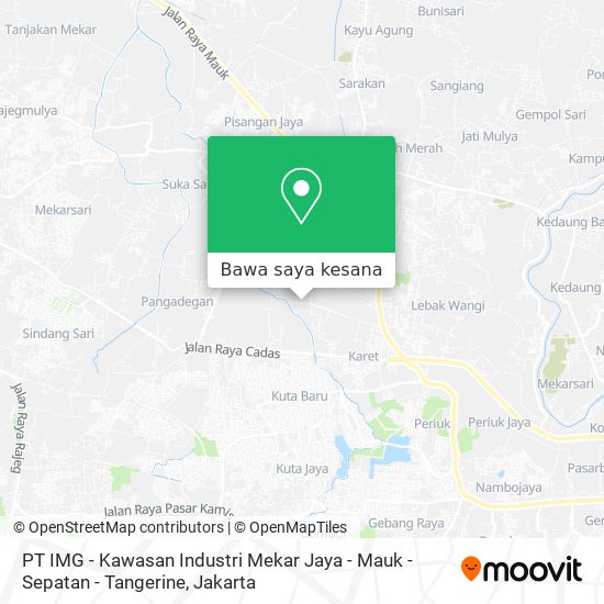 Peta PT IMG - Kawasan Industri Mekar Jaya - Mauk - Sepatan - Tangerine
