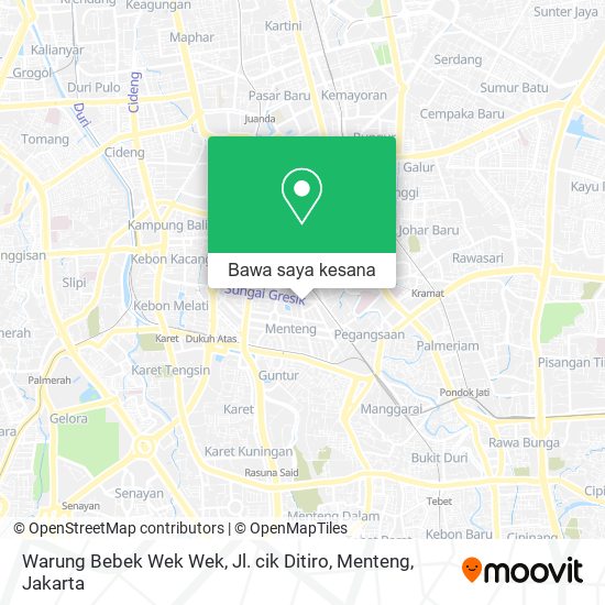 Peta Warung Bebek Wek Wek, Jl. cik Ditiro, Menteng