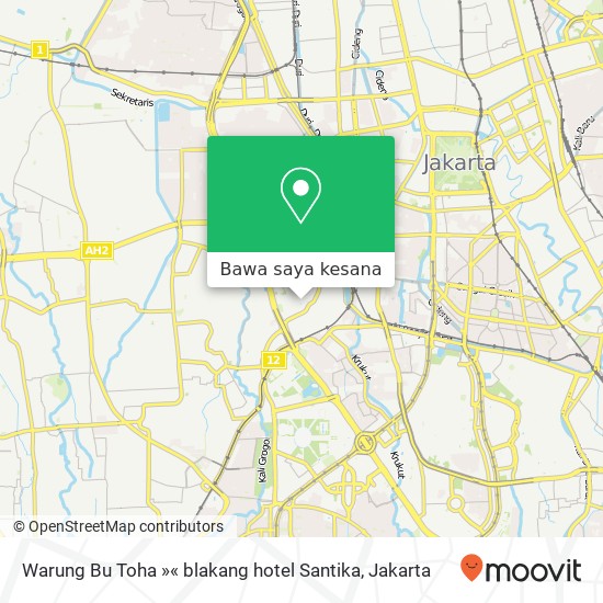 Peta Warung Bu Toha »« blakang hotel Santika