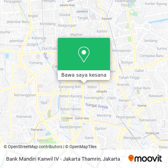 Peta Bank Mandiri Kanwil IV - Jakarta Thamrin