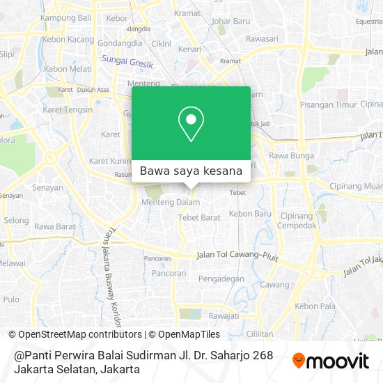 Peta @Panti Perwira Balai Sudirman Jl. Dr. Saharjo 268 Jakarta Selatan