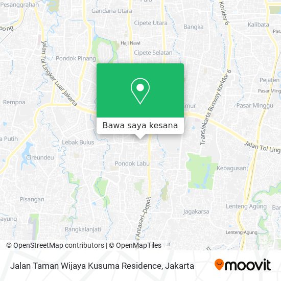 Peta Jalan Taman Wijaya Kusuma Residence