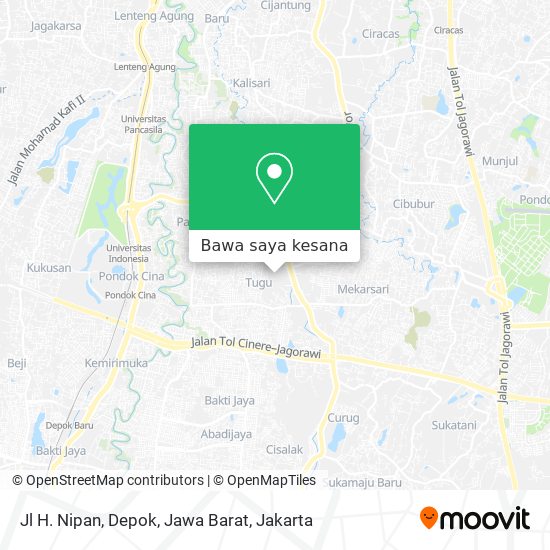 Peta Jl H. Nipan, Depok, Jawa Barat