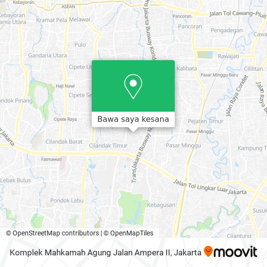 Peta Komplek Mahkamah Agung Jalan Ampera II