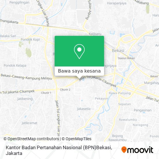 Peta Kantor Badan Pertanahan Nasional (BPN)Bekasi