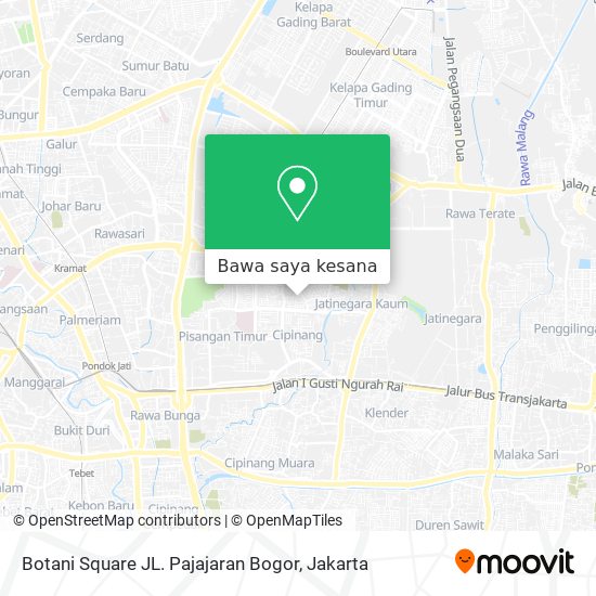 Peta Botani Square JL. Pajajaran Bogor