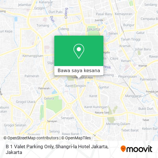 Peta B 1 Valet Parking Only, Shangri-la Hotel Jakarta