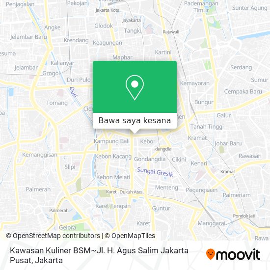 Peta Kawasan Kuliner BSM~Jl. H. Agus Salim Jakarta Pusat