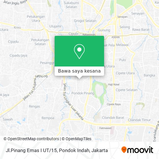 Peta Jl.Pinang Emas I UT / 15, Pondok Indah