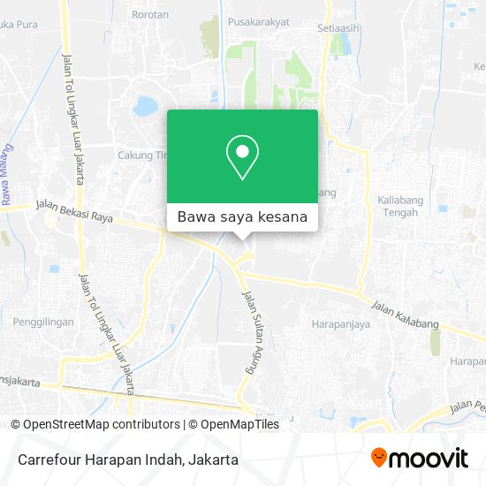 Peta Carrefour Harapan Indah