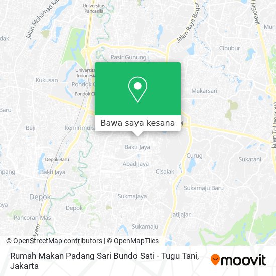 Peta Rumah Makan Padang Sari Bundo Sati - Tugu Tani