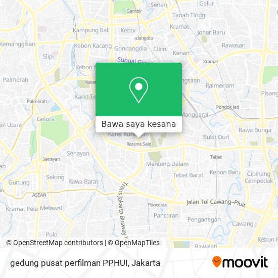 Peta gedung pusat perfilman PPHUI