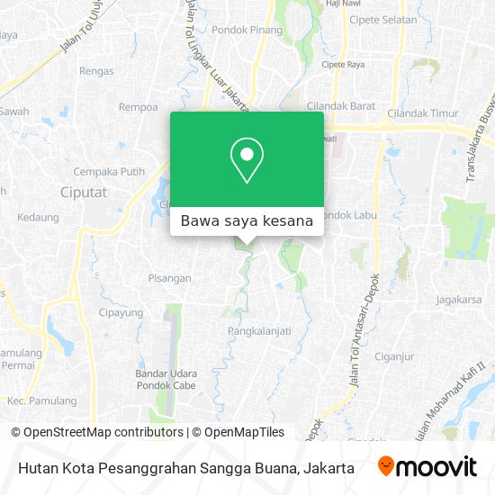 Peta Hutan Kota Pesanggrahan Sangga Buana