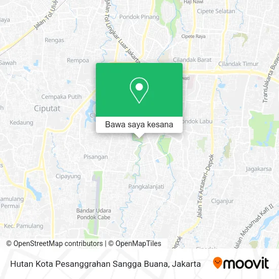 Peta Hutan Kota Pesanggrahan Sangga Buana