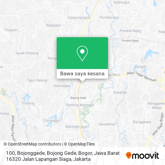 Peta 100, Bojonggede, Bojong Gede, Bogor, Jawa Barat 16320 Jalan Lapangan Siaga