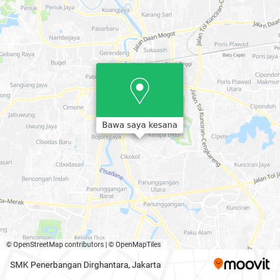 Peta SMK Penerbangan Dirghantara