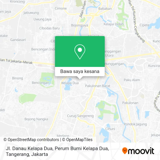 Peta Jl. Danau Kelapa Dua, Perum Bumi Kelapa Dua, Tangerang
