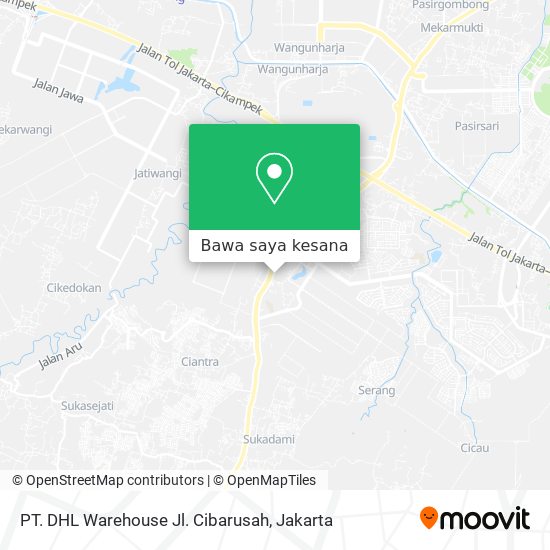 Peta PT. DHL Warehouse Jl. Cibarusah