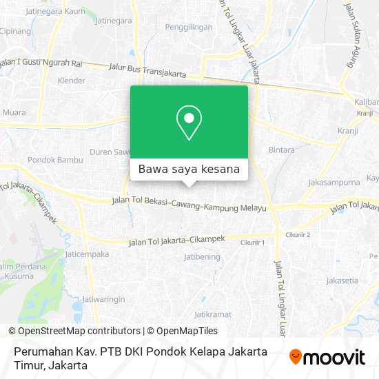 Peta Perumahan Kav. PTB DKI Pondok Kelapa Jakarta Timur