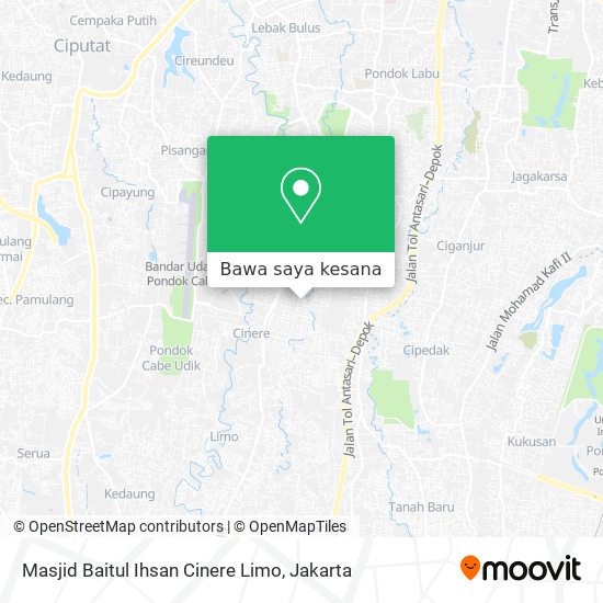 Peta Masjid Baitul Ihsan Cinere Limo