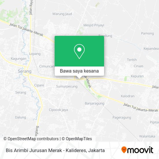 Peta Bis Arimbi Jurusan Merak - Kalideres